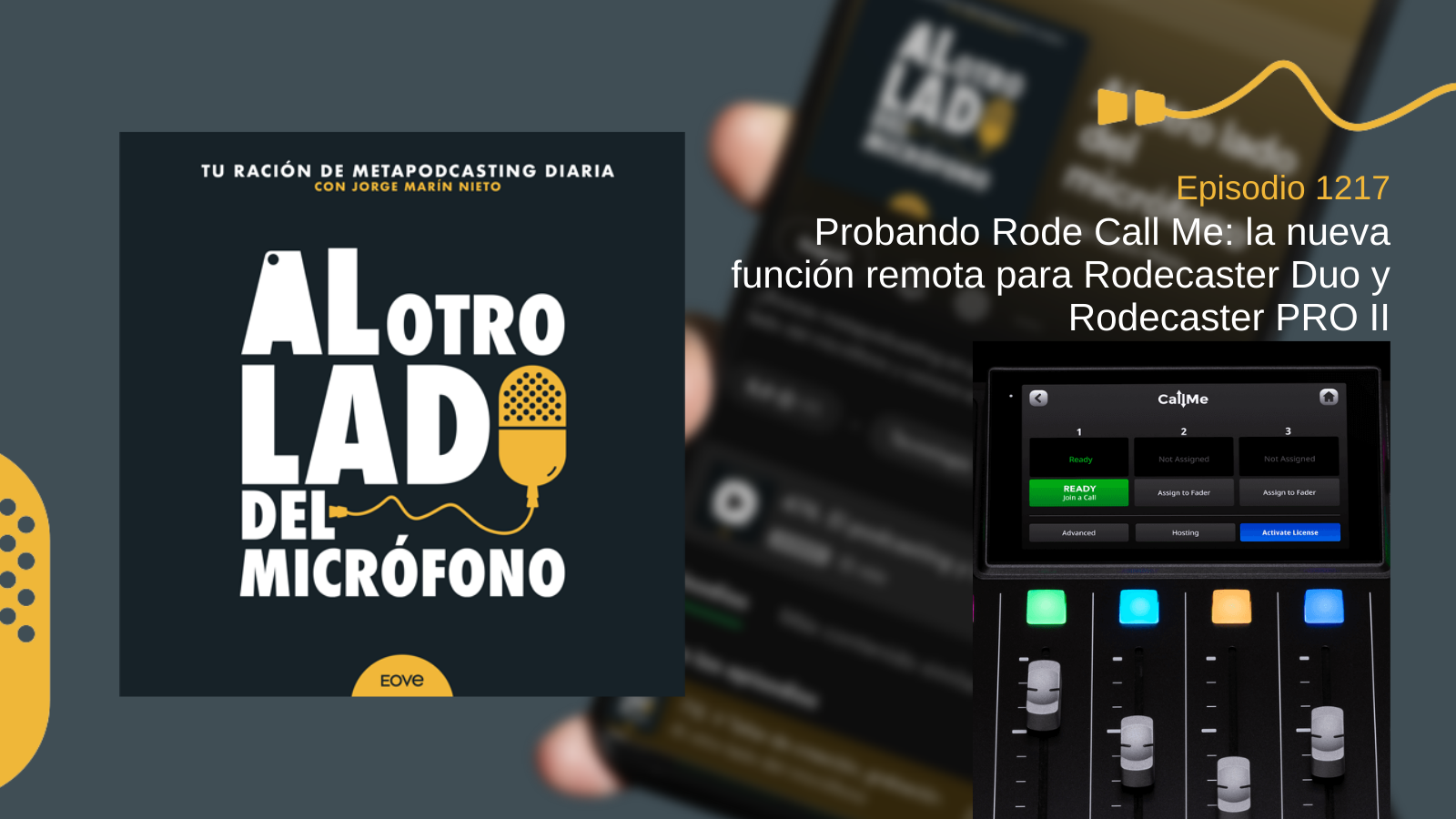 Imagen promocional del episodio 1218 de Al otro lado del micrófono, centrado en el concepto de bitrate. La imagen muestra un circuito digital con la palabra “Bitrate” destacada, representando la importancia de la calidad técnica en el audio de los podcasts.