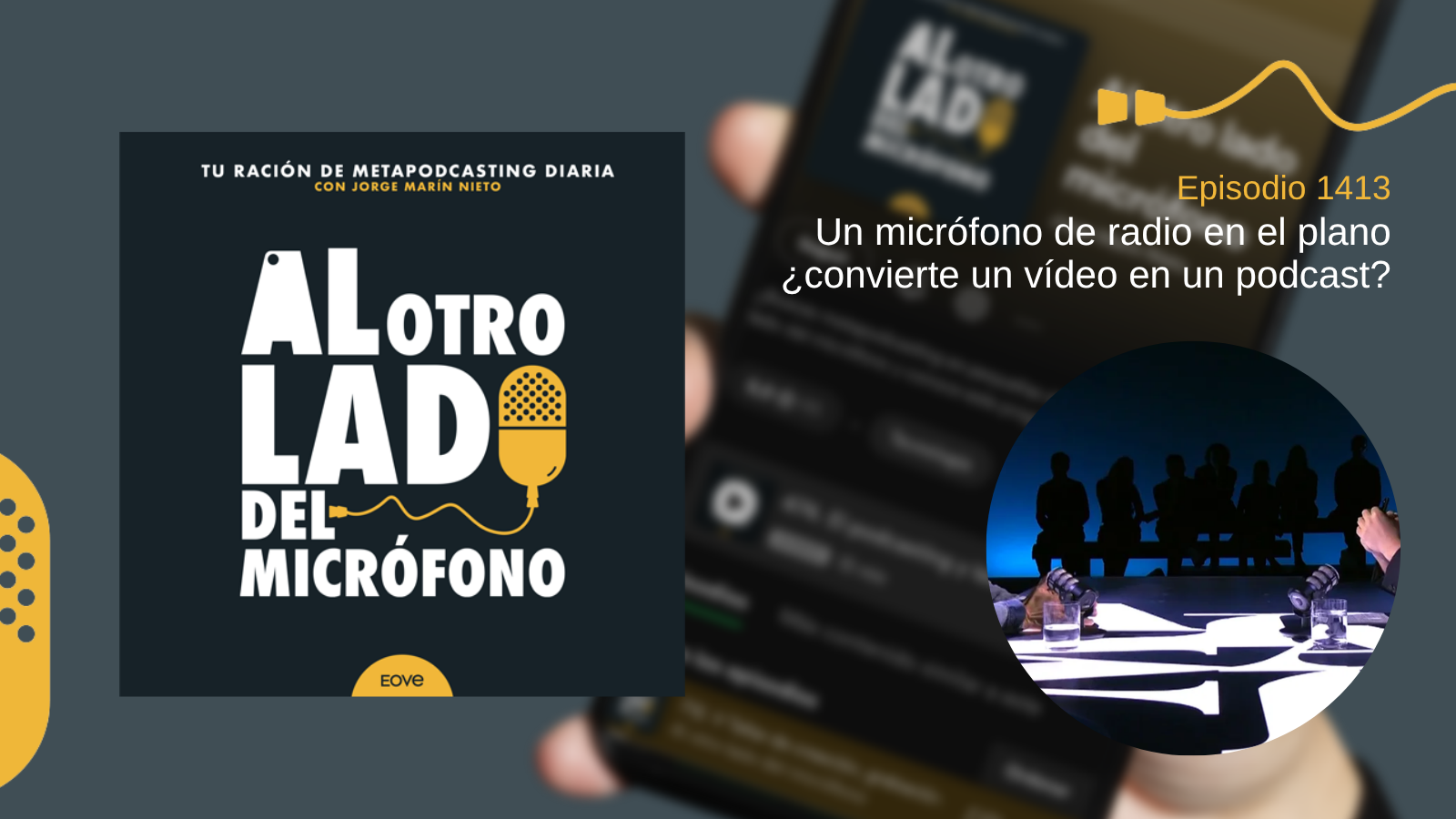 Un micrófono de radio en el plano ¿convierte un vídeo en un podcast?